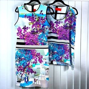 Clover Canyon floral body on dress & matching sheer top